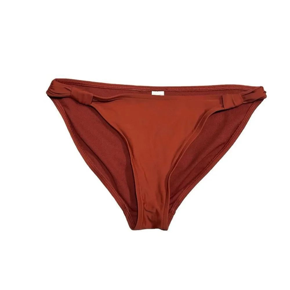 Rust Color & Floral Longline Bikini Size Medium - Picture 5 of 7